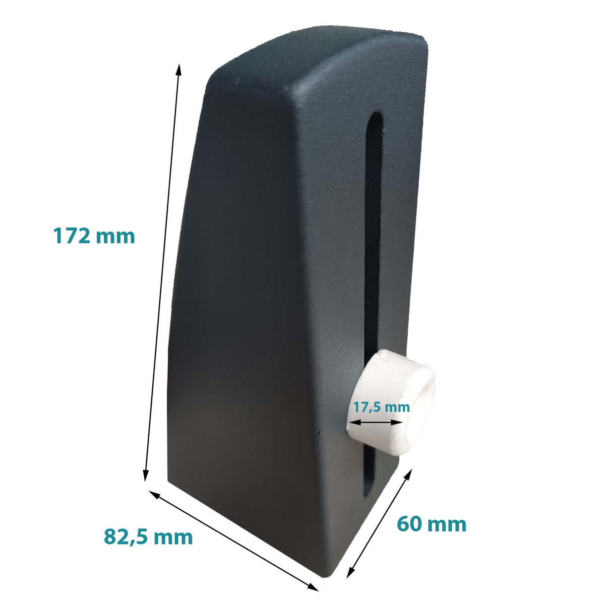 Butée basse à visser en aluminium pour portail coulissant