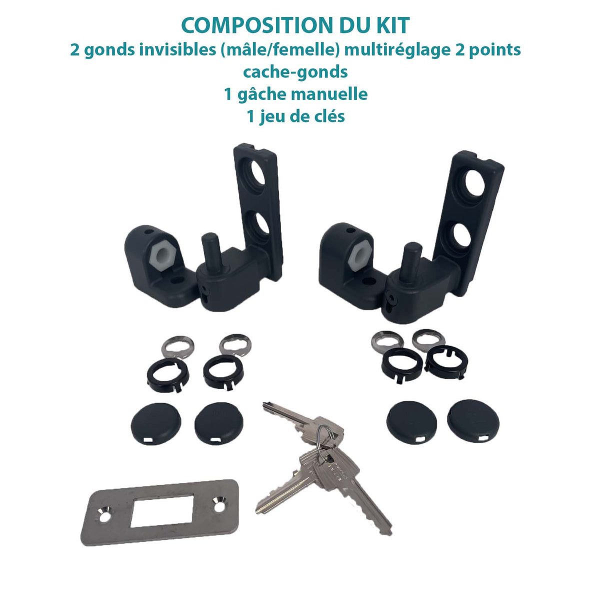 Kit d'accessoires inclus pour portillon