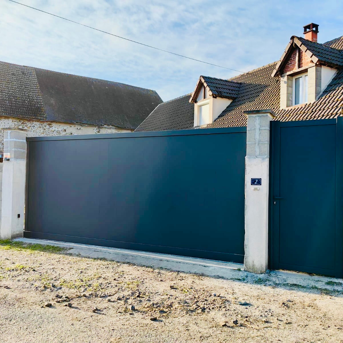 Portail Coulissant Aluminium Landes